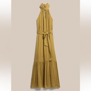 Banana Republic TWISTED MAXI DRESS, Aspirational Gold Small Worn 1x Dry Cleaned
